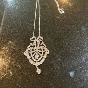 Sterling silver chandelier necklace